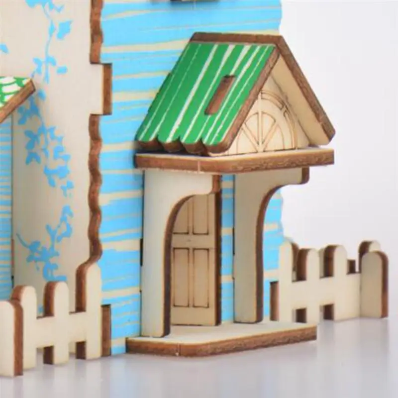 1 Набор 3D DIY Дом головоломка Деревенский Дом Забавный Развивающие деревянные строительные игрушки для детей Рождественский подарок