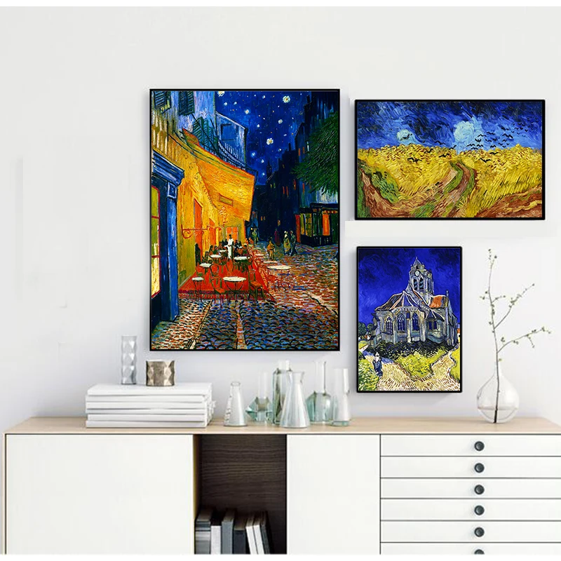 

Van Gogh Cafe Terrace At Night Analysis Canvas Painting World Famous Oil Painting Reproduction Wall Posters And Print Home Decor