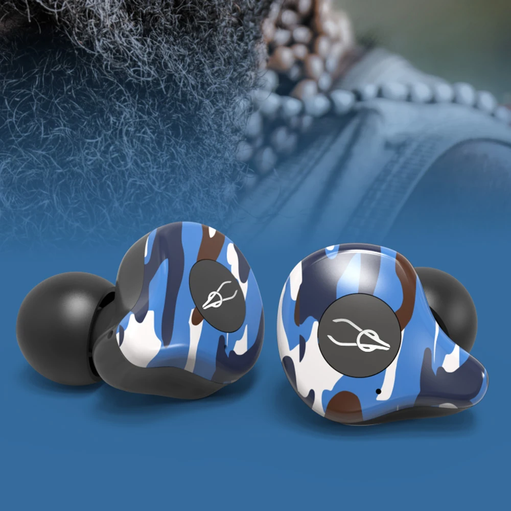 Sabbat E12 наушники Bluetooth 5,0 гарнитура камуфляж бинауральные звонки, музыка Спортивная Беспроводная bluetooth-гарнитура с зарядным устройством