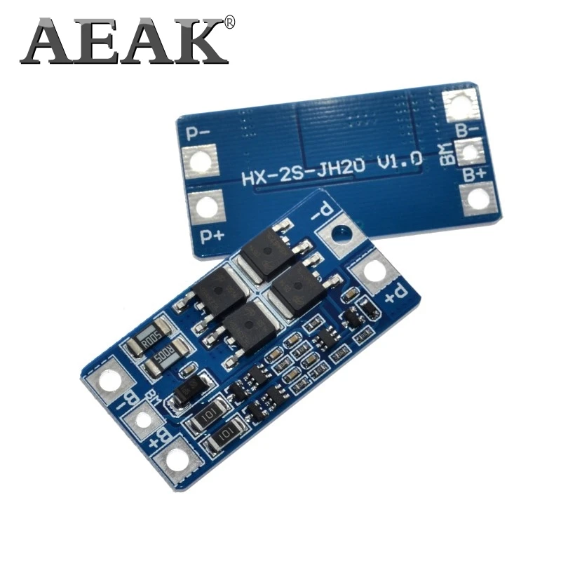 Плата защиты литиевой батареи AEAK 2S 10 А 7 4 В 18650 в сбалансированная функция/Защита