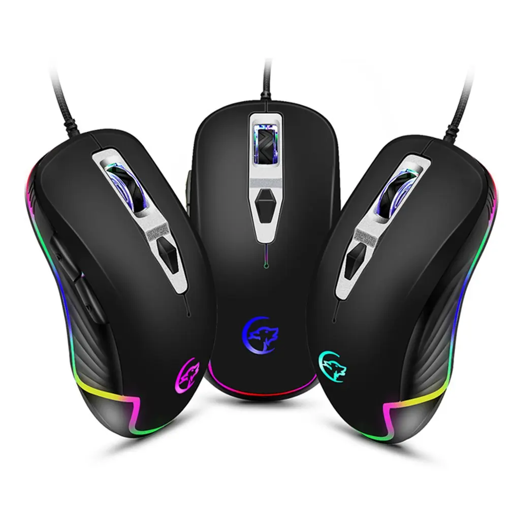 G827 игровая мышь 4800 dpi USB Проводная RGB подсветка 6 программируемых макрокнопок геймерская мышь черный 12 регулируемых уровней