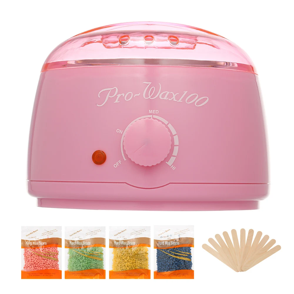 

500cc Pro Wax Heater Kit SPA Hand Epilator Paraffin 360-degree Heater Body Depilatory Hair Removal Tool With 4 Types Wax Beans