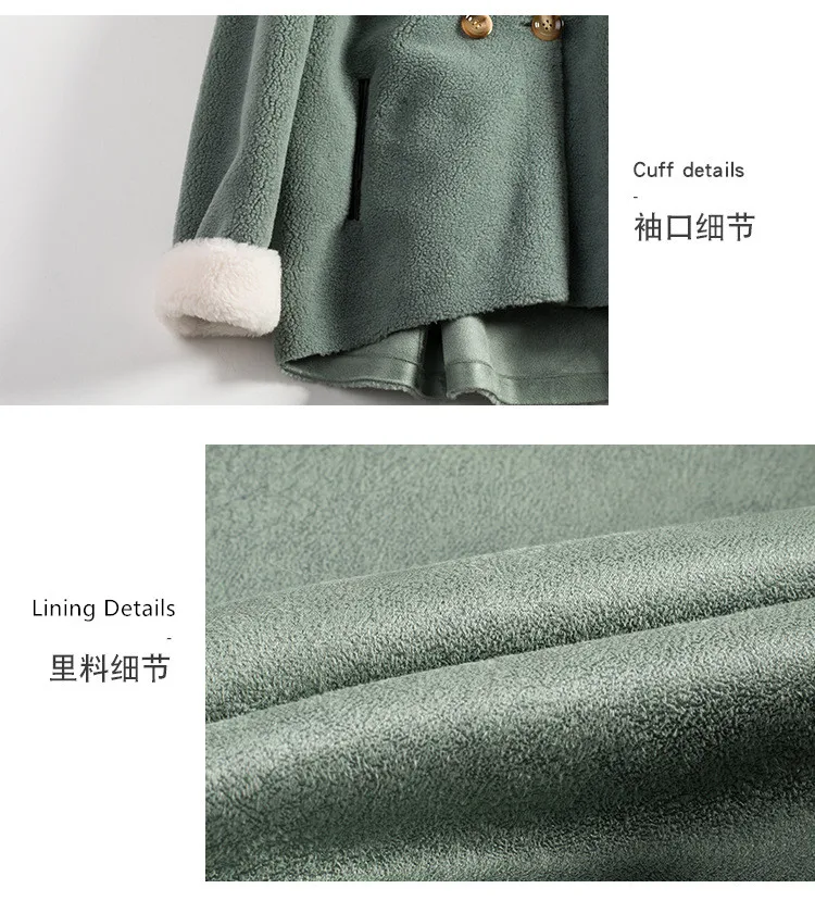 Autumn Winter Faux Fur Coats Women Warm Sheep Shearing Parka Ladies Fake Sheepkin Short Fur Jackets Female Wool Blends Outwear