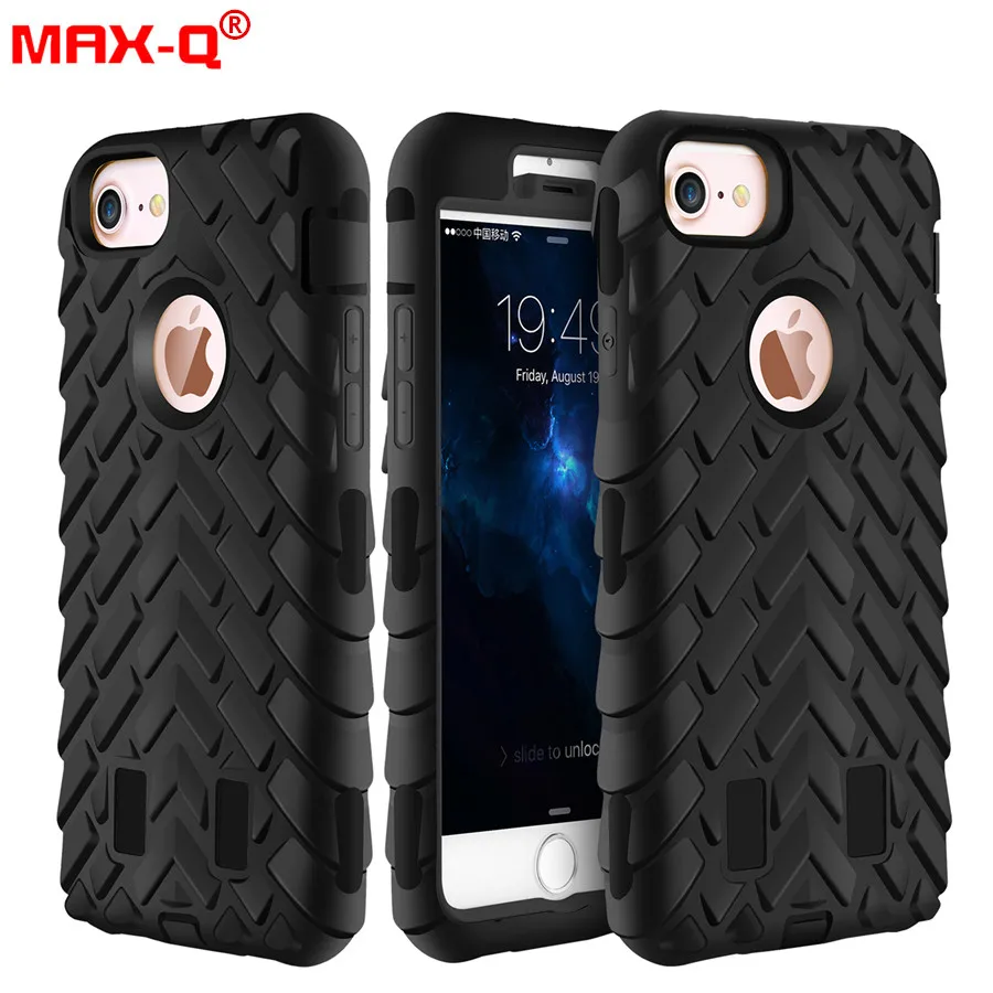 Для Coque iPhone 6 6S 7 8 plus покрышка двухслойный Защитник чехол для ТПУ + жесткий