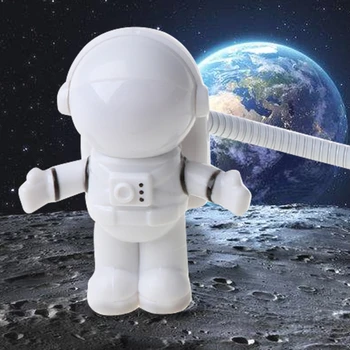 

USB Astronaut Powered Mini LED White Night Light Lamp Bulb for Laptop PC Reading 28TC