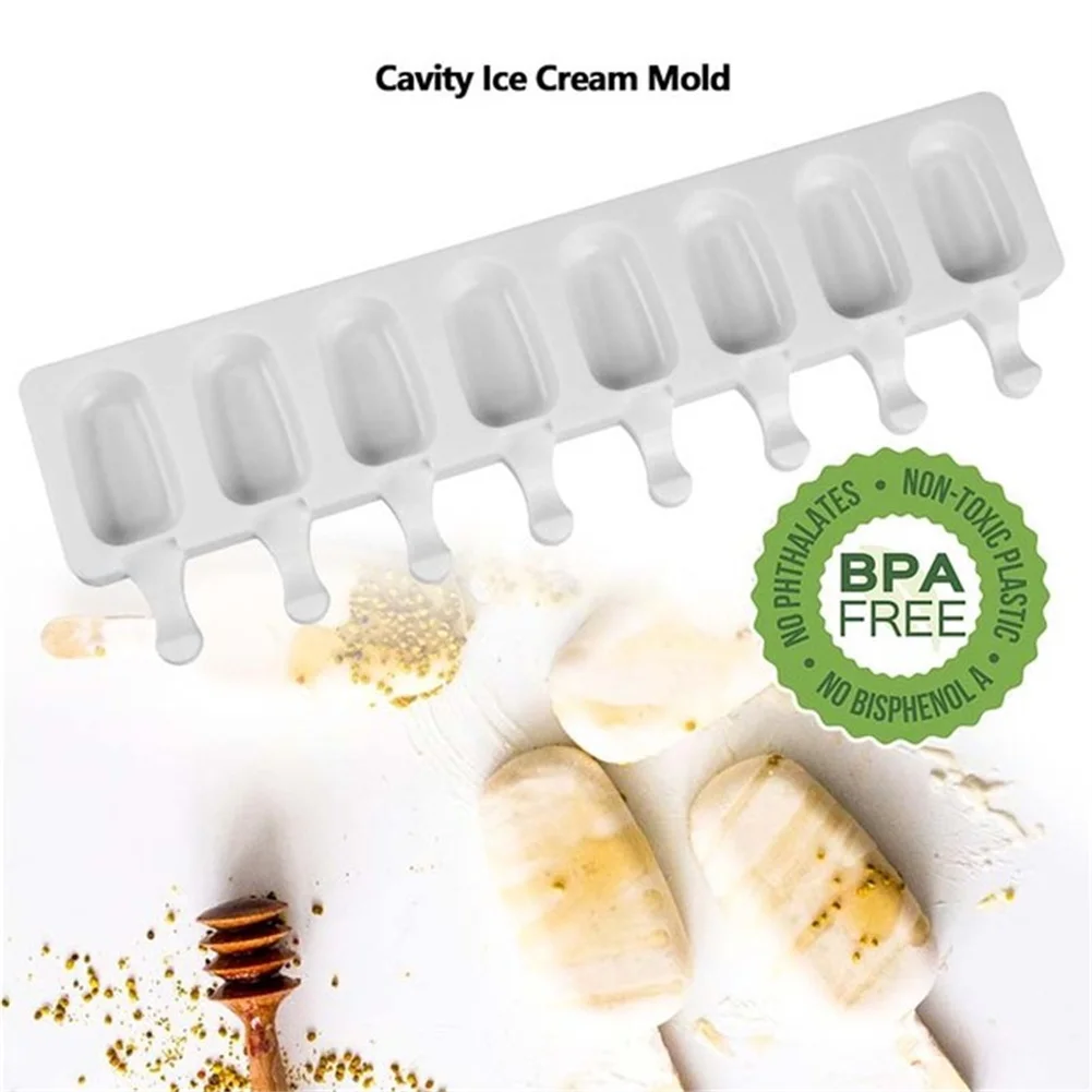 Новый дизайн 8 полости форма для мороженого силиконовые толстые DIY формы льда