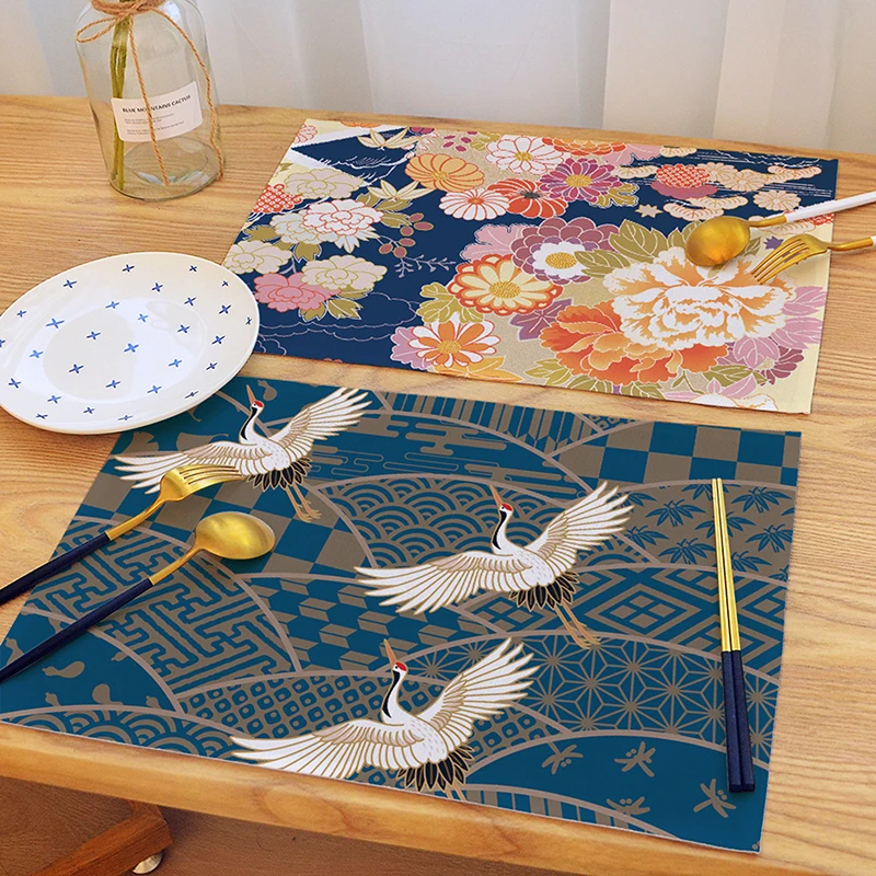 45x30cm Wedding Reception Placemats Japan Style Tableware Mat Cloth Non-slip Insulation Desktop Pad | Дом и сад