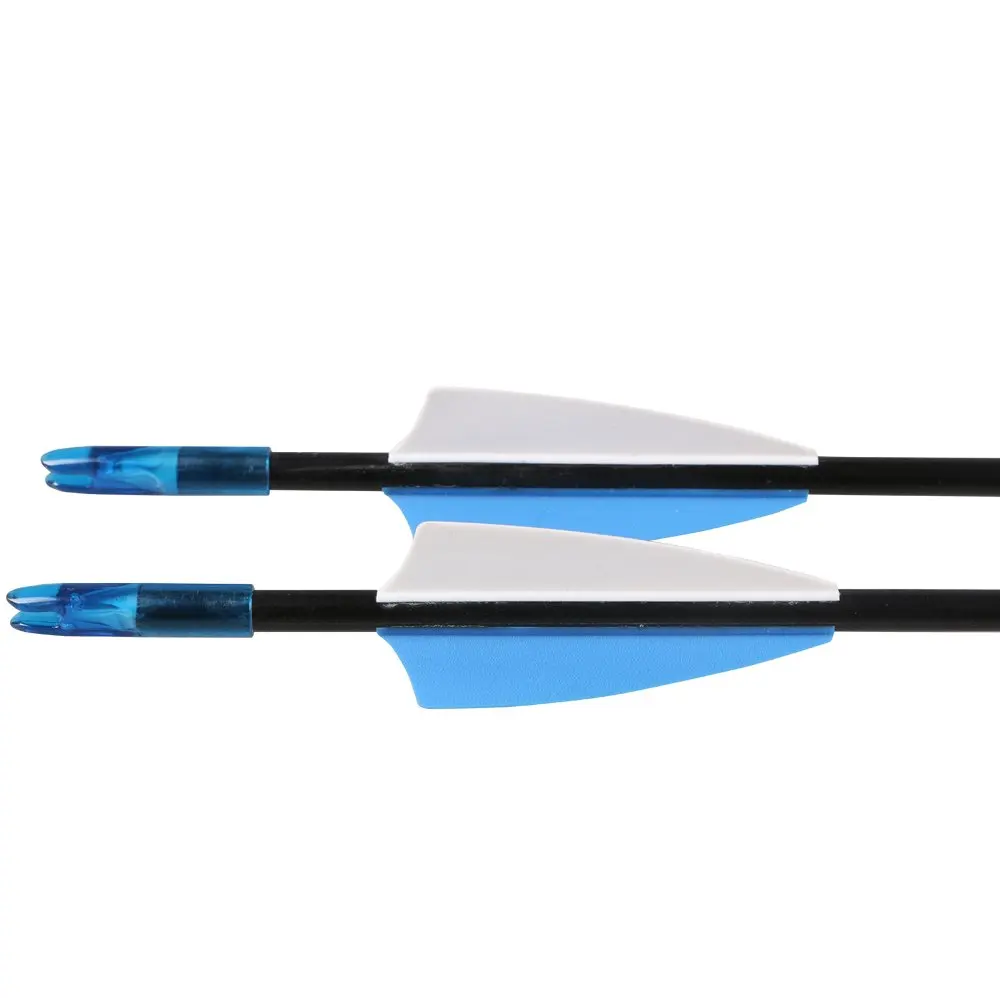Archery Fiberglass Arrows 31inch Hunting Target Arrows for Recurve Bow Traditional Longbow with Fixed Arrows Tips