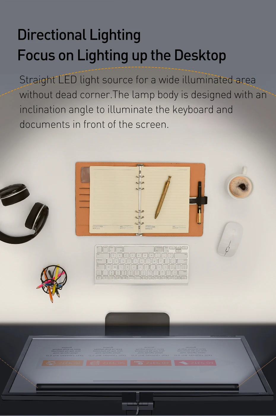Baseus I-Wok Screenbar Led Desk Lamp Hanging Light Table Lamp 