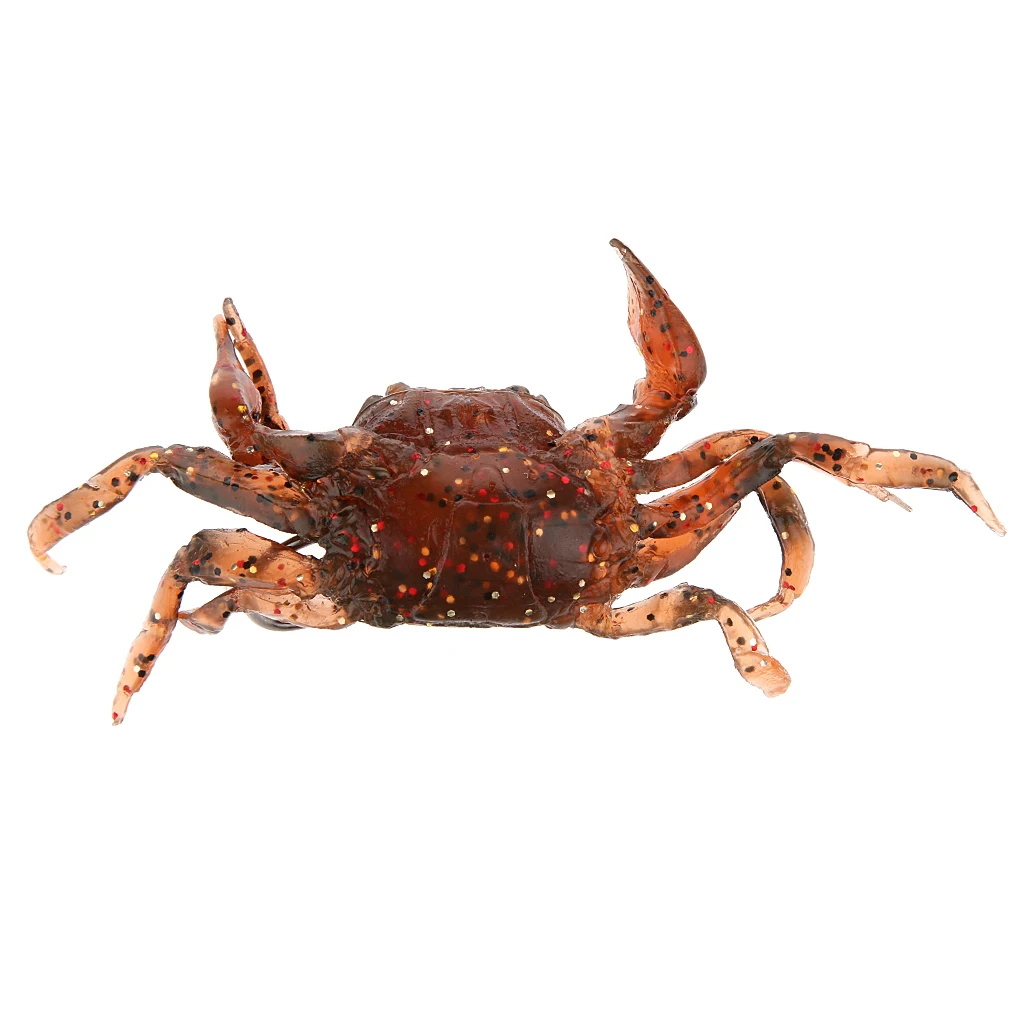 2Pcs Fishing 3D Soft Lures Crab Simulation Saltwater Hook Baits Accessories