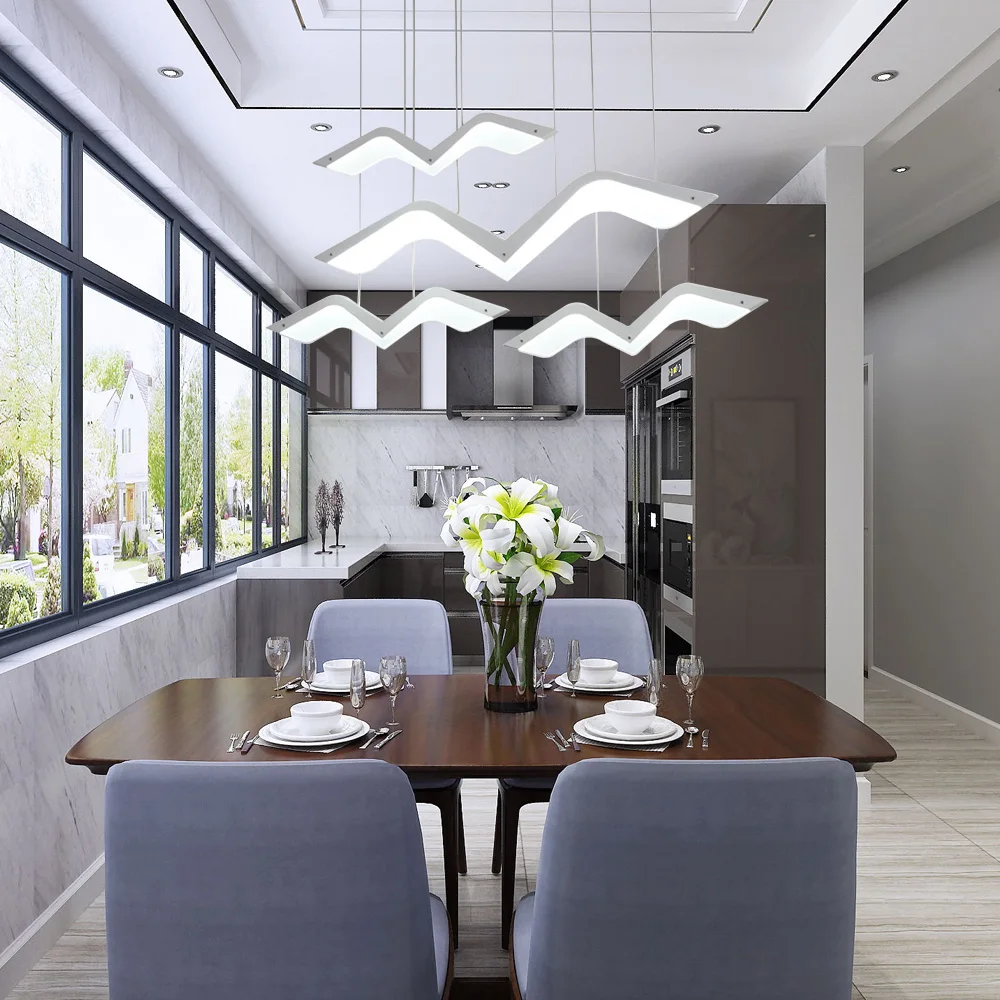 

Modern chandelier lighting for dining room rectangle kitchen island LED chandeliers suspension hanging lamp indoor lighting