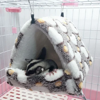 

Cute Small Pet Warm Nest Bird Parrot Hamster Soft Comfortable Nest Plush Hanging Hammock Nest House Sleeping Bed Pet Supplies