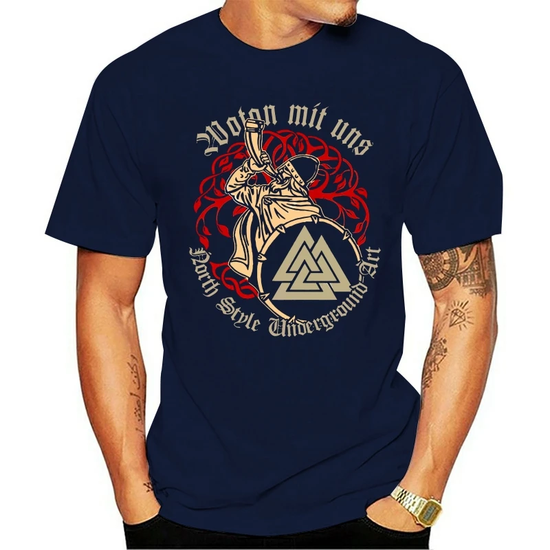 

t shirt Men Wotan Mit Uns s MenShort Sleeve Viking Tees Oversized Leisure Basic Graphic Cool Tees