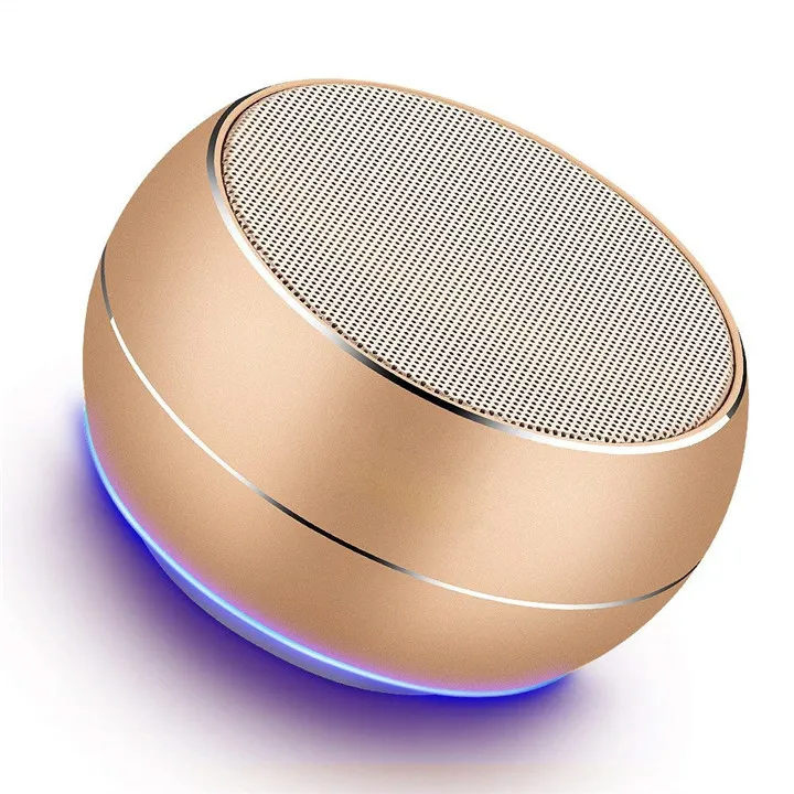 HYASIA динамик для мини комьютера портативный Bluetooth 4,1 Дополнительный вход громкоговорителя подзарядка музыки сабвуфер супер бас стерео беспроводной Bluetooth динамик - Цвет: Золотой
