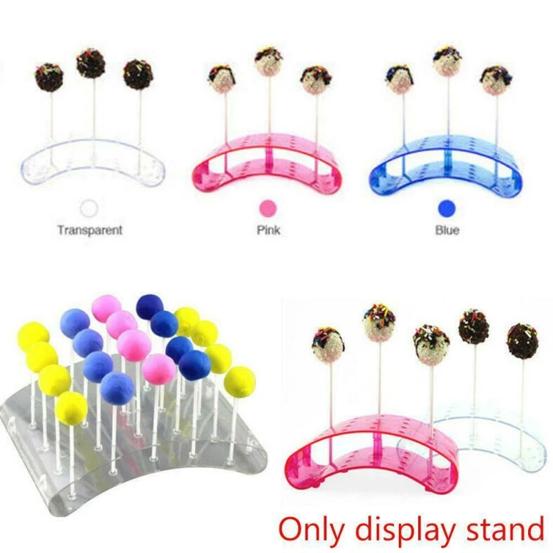 Lollipop Display Stand 20 Hole Small Acrylic Lollipop Display Stand Cake Holder Party Corner Decor Plastic Board Holder