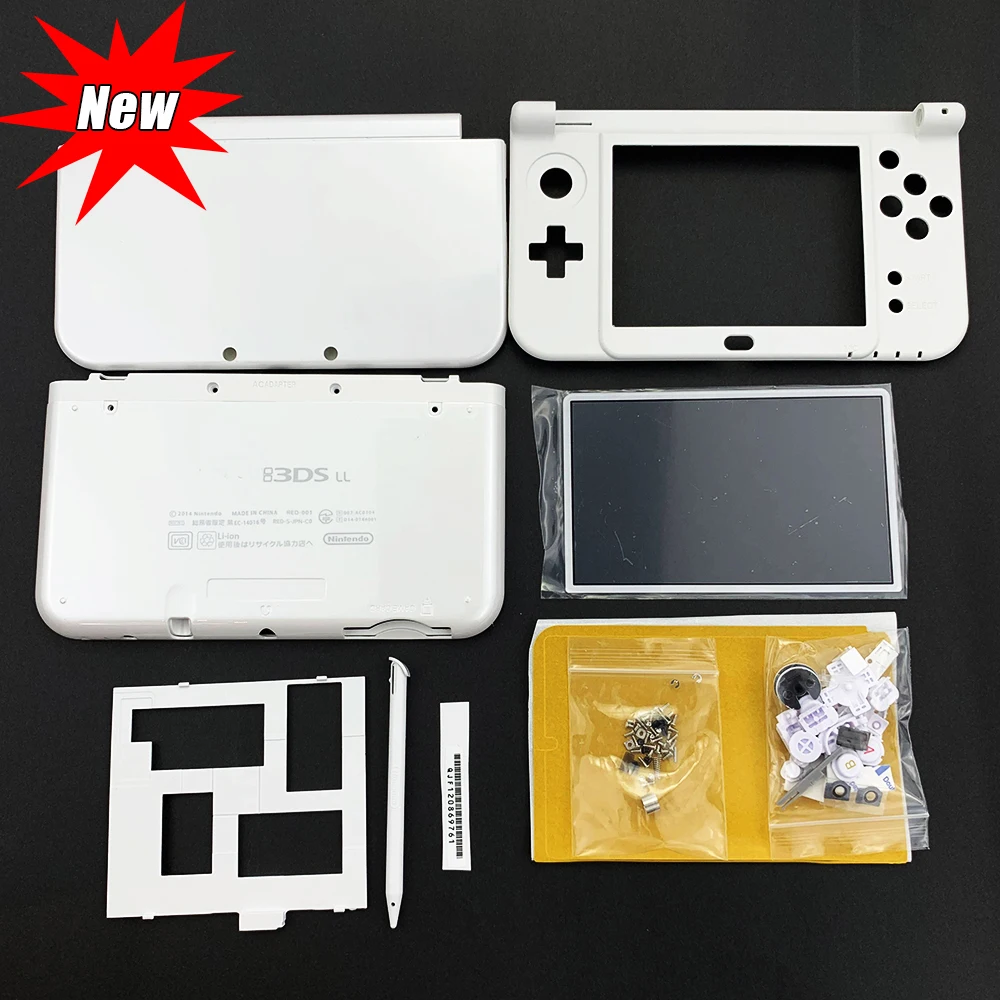 completa para Nintendo 3DS XL New LL, carcasa, juego de placa pieza de reparación, completa, destornillador - AliExpress Productos electrónicos