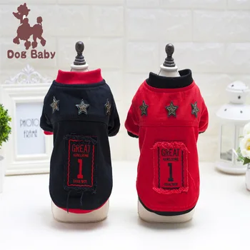 

Pet Clothes Dog Clothes Pet Clothes Autumn And Winter New Off The Shelf No.1 Jacket Jean Dog Jacket Dog
