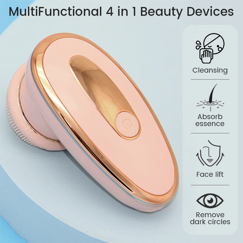 4 in 1 Ultrasonic Facial Cleansing Brushes Skin Care Deep Cleansing