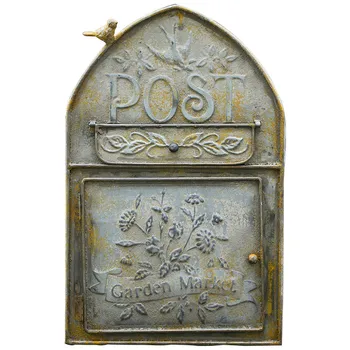 

Handcraft Wood Outdoor Mailbox Gardening Iron Wall-Mounted Mailbox Mailbox Mailbox Mailbox Mailbox Postcard Box Mailbox Props