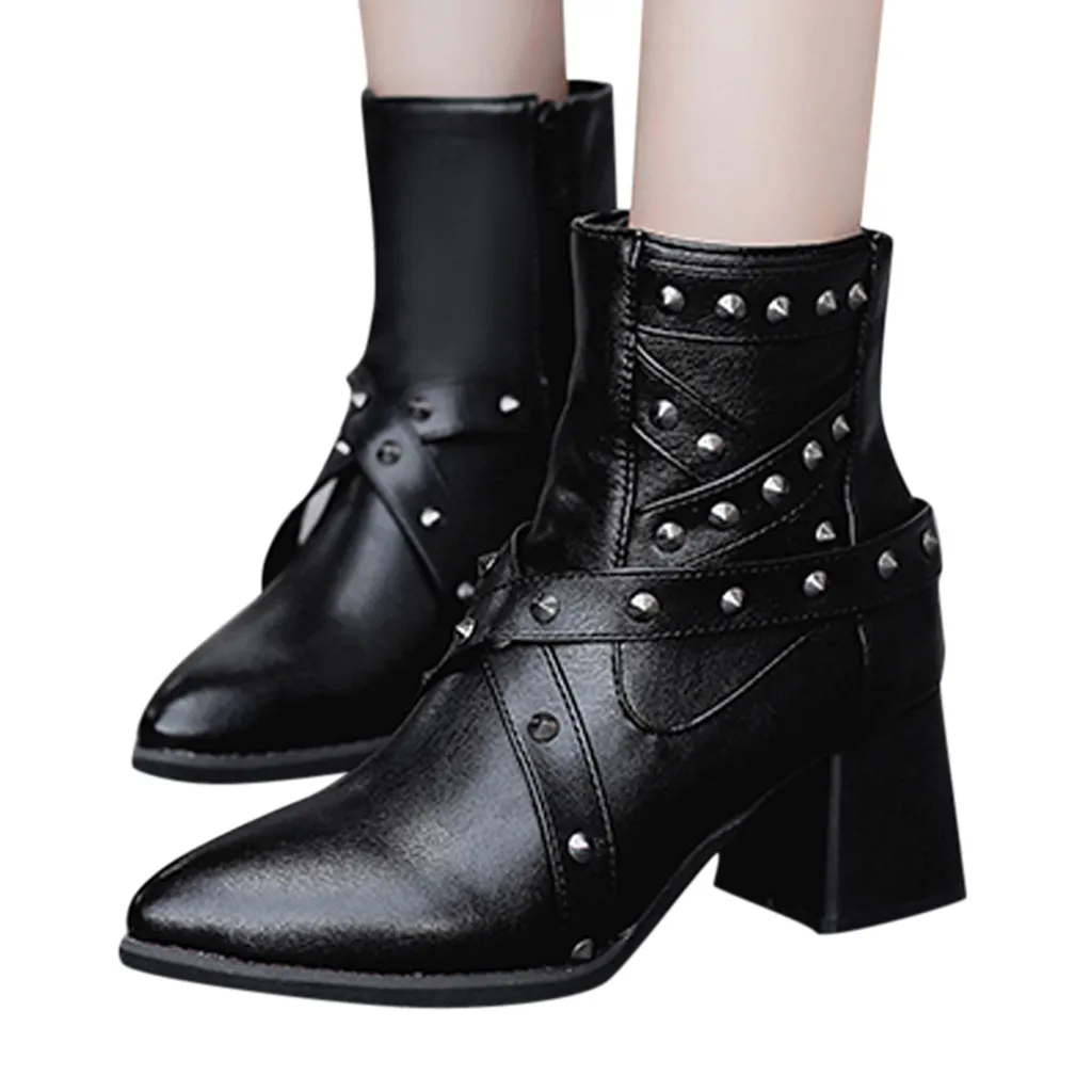 SAGACE/Модные женские короткие ботильоны на платформе Ботинки толстом каблуке