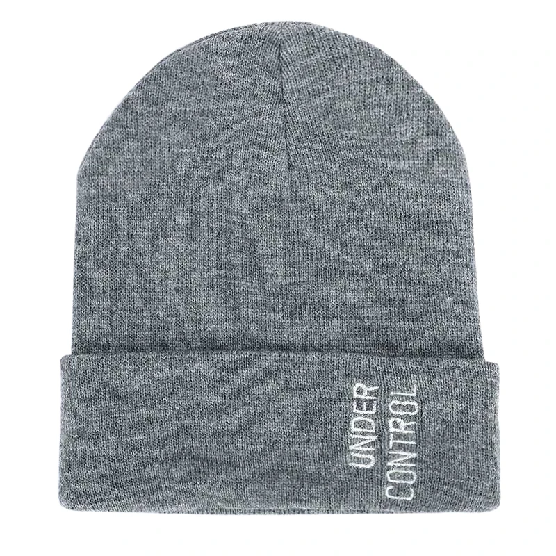 Fashion Winter Hats for Woman Casual Beanies for Men Women Warm Knitted Winter Hat Fashion Solid Hip-hop Beanie Hat Unisex Cap - Цвет: Light-Gray