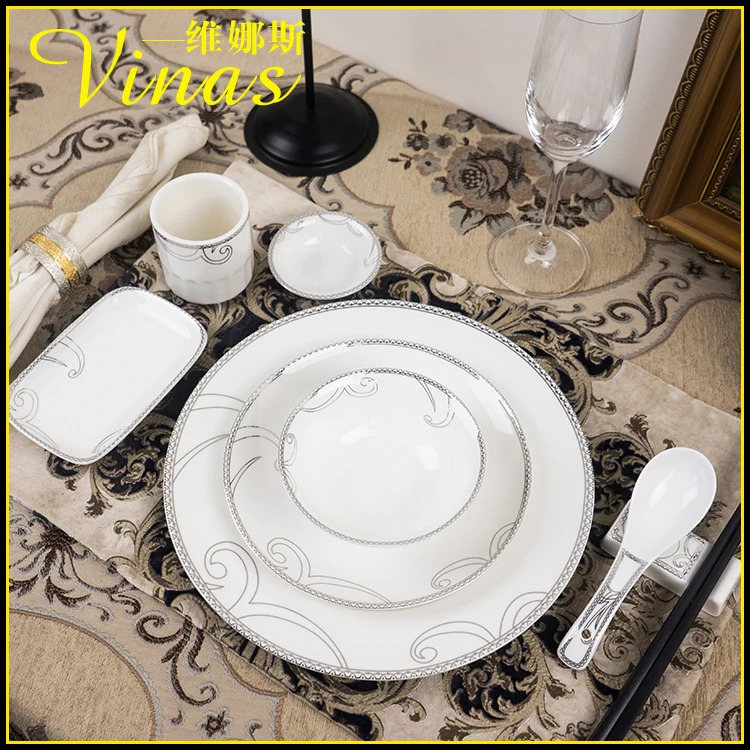 

European Plate Set High Quality Ceramic Dishes Dessert Steak Bread Dinner Plates Sets Dish Kitchen Decor Refined