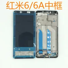 Para xiaomi redmi 6/6a quadro médio lcd placa de apoio quadro habitação moldura frontal placa frontal painel frontal para redmi 6a peças reparo + também