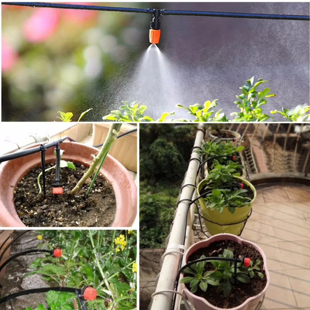 25m 82ft DIY Drip Irrigation System Automatic Self Watering Garden Hose Micro Drip Garden Watering Hose System Wholessale