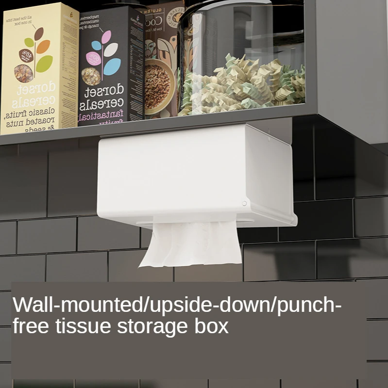 

Kitchen cabinet wall mounted dust-proof paper towel storage tissue box toilet moisture-proof waterproof paper box