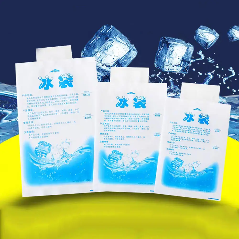 2pcs Ice making Bags Freezing Maker Ice Cube Bags Insulated Reusable Dry Cold Pack Cooler Bag For Lunch Box FoAod Cans Wine