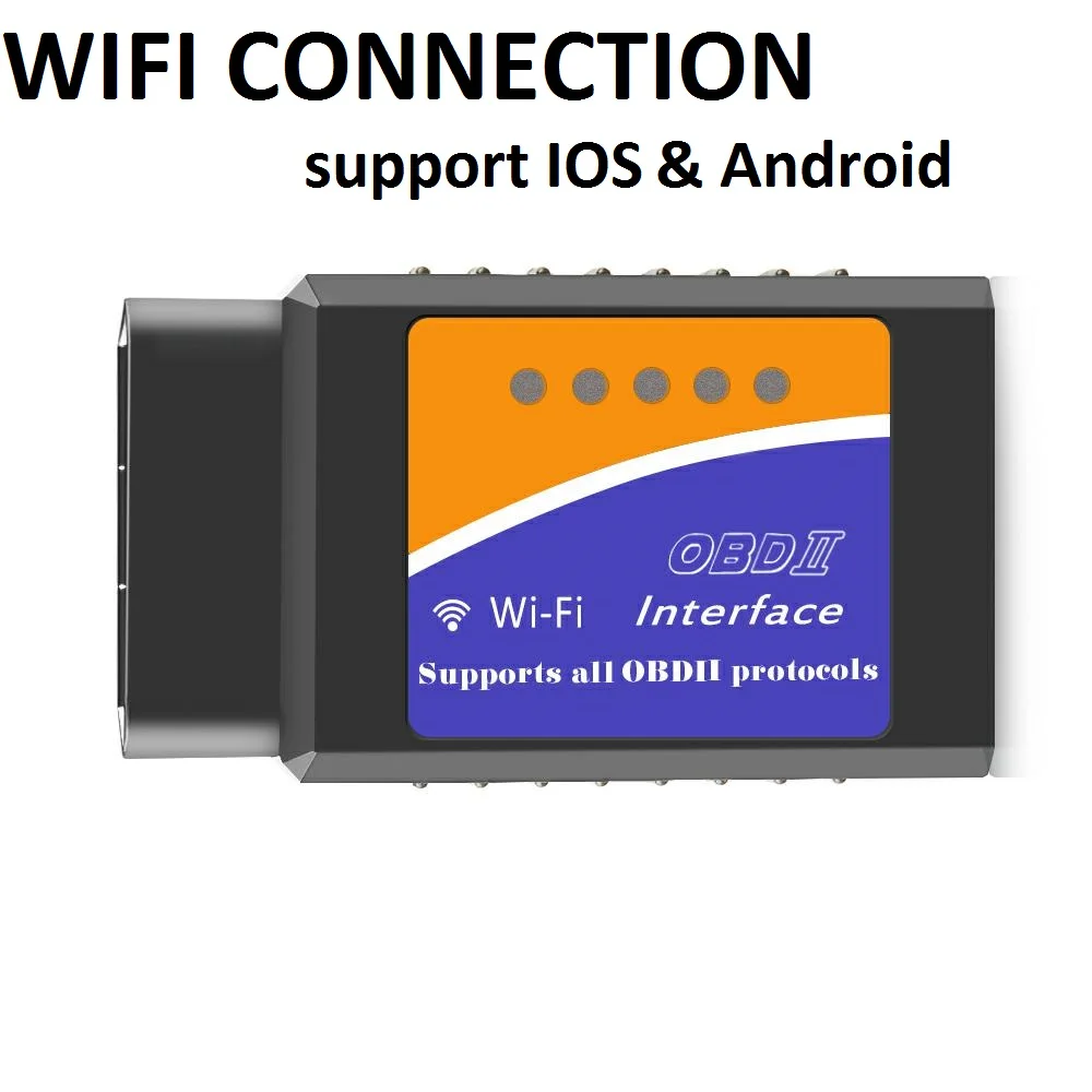 V1.5 ELM327 для iOS и Android автомобильный WIFI OBD2 OBDII инструмент сканирования автомобиля