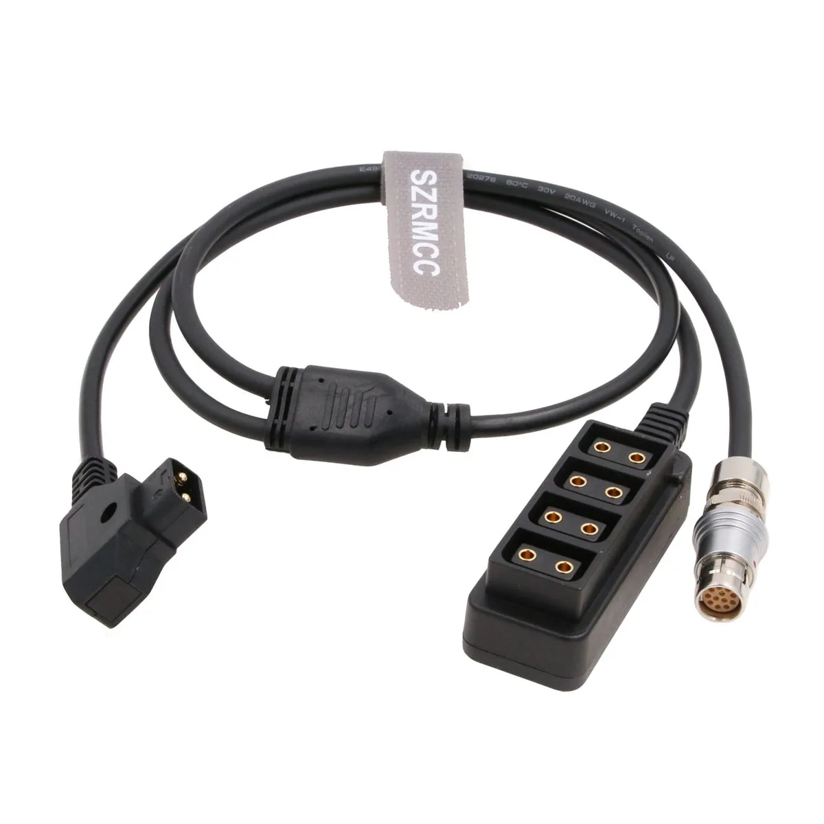 

D-Tap Split to Fischer 12 Pin Female 4 Port P-tap Female Hub Splitter Power Cable for Phantom V640S V642S High Speed VEO Camera