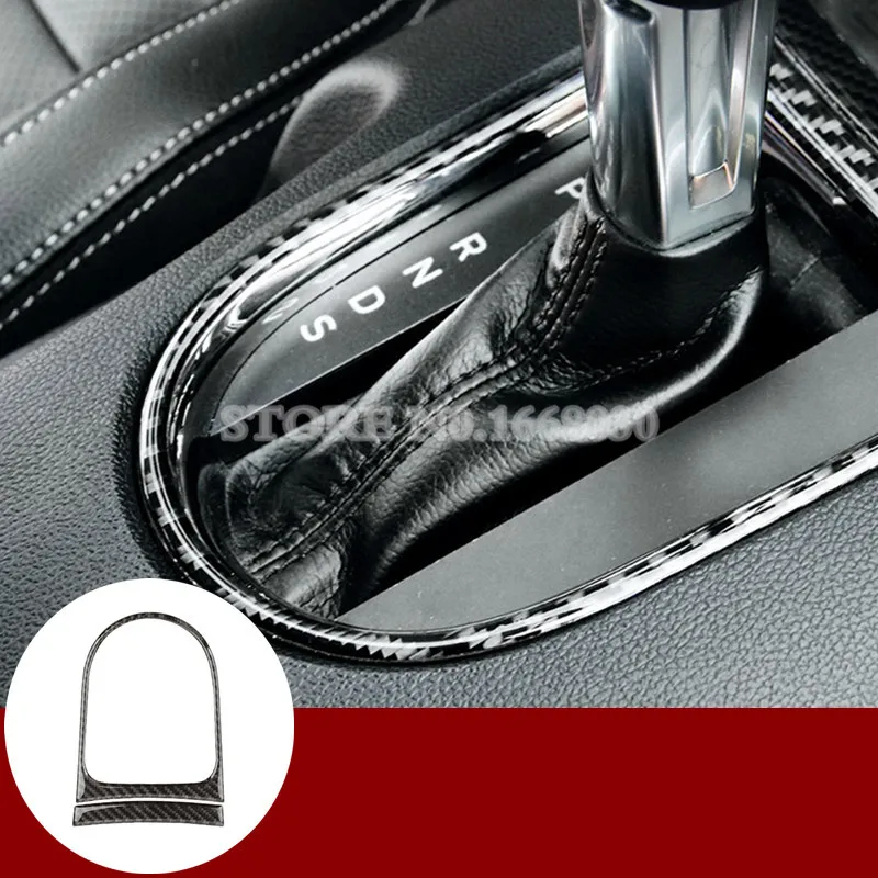 

Carbon Fiber Console Gear Box Panel Trim Cover 2pcs For Ford Mustang 2015-2021 Car accesories interior Car decoration
