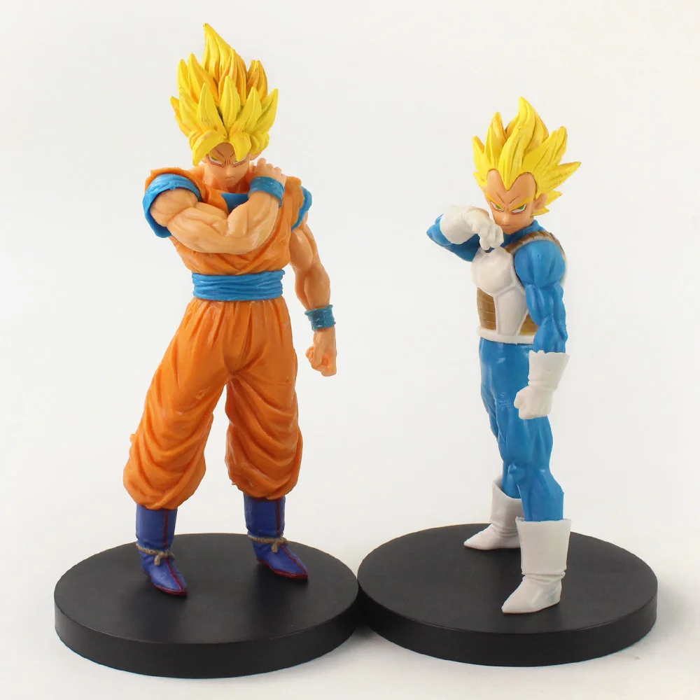 18 21cm Dragon Ball Z Super Saiyan Son Goku Vegeta Kakarotto Fighting