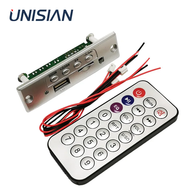 Mp3-плеер UNISIAN HIFI MP3 WMA декодер плата 5 в Steroro 3 Вт + мини Auido усилитель USB диск TF-карта