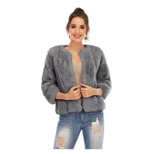 

New Faux Mink Fur Coat Autumn Winter Neck Clothes 2021 Fashion Slim Warm Coat Elegant Ladies Fluffy Thick Outerwear