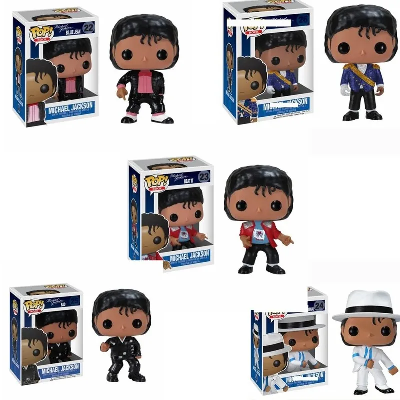 

Original FUNKO POP MICHAEL JACKSON BEAT IT BILLIE JEAN BAD Vinyl Action Figures Collection Model Toys for Children Birthday gift