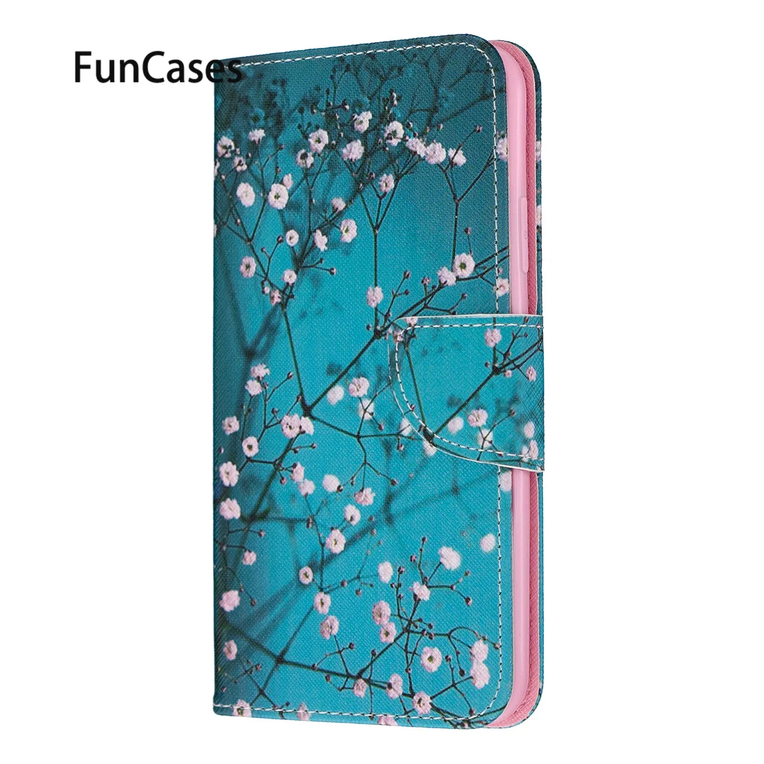Cover Cellulare Per Estojo Samsung M30 Plum Blossom Custodia A Portafoglio In Pelle Pu Per Samsung Galaxy Telefonon A40S M20 M10 Movil