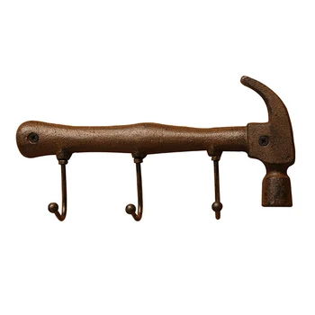 

Vintage Cast Iron Hammer Wrench Coat Hook Retro Hanger Hook Home Decoration Accessories Wall Hooks Holder Coat Hanger