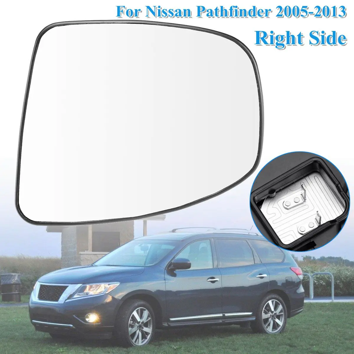 Door Mirror Glass New Replacement Passenger Side Pathfinder 2013