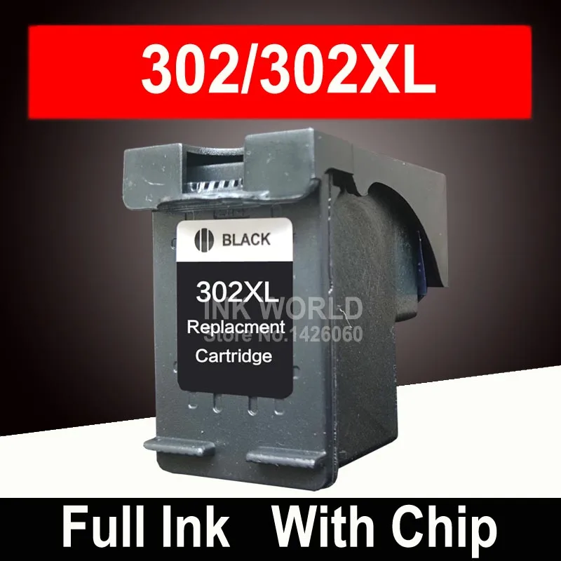 Cartouche d'encre noire et couleur haute capacité pour imprimante, Europe,  HP 302, 302XL, F6U66AE, F6U65AE, F6U68AE, F6U67AE