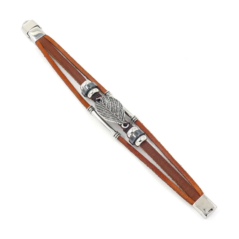 Trendy Punk Multilayer Leather Bracelet - Image 6