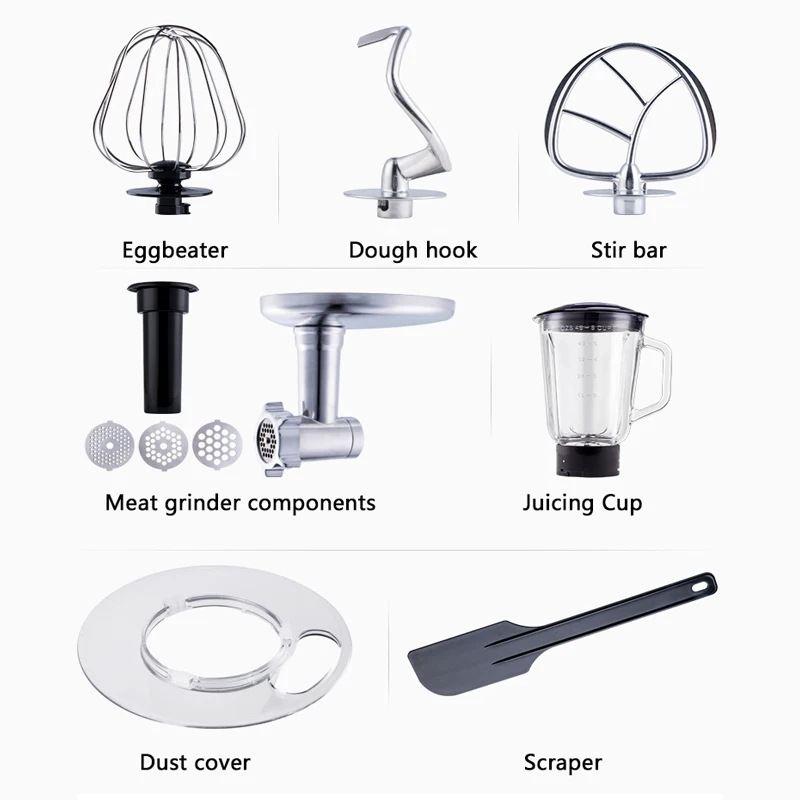 Multifunctional mixer 7L electric mixer with juicer with meat grinder Household blender used in the kitchen