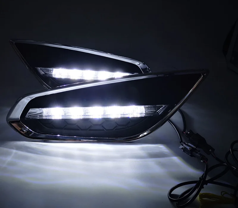 2 шт. светодиодный DRL для Volvo S60 V60 2011 2012 2013 светильник-откл стиль реле водонепроницаемый матовый ABS автомобиль DRL 12 В Светодиодный дневной ходовой светильник