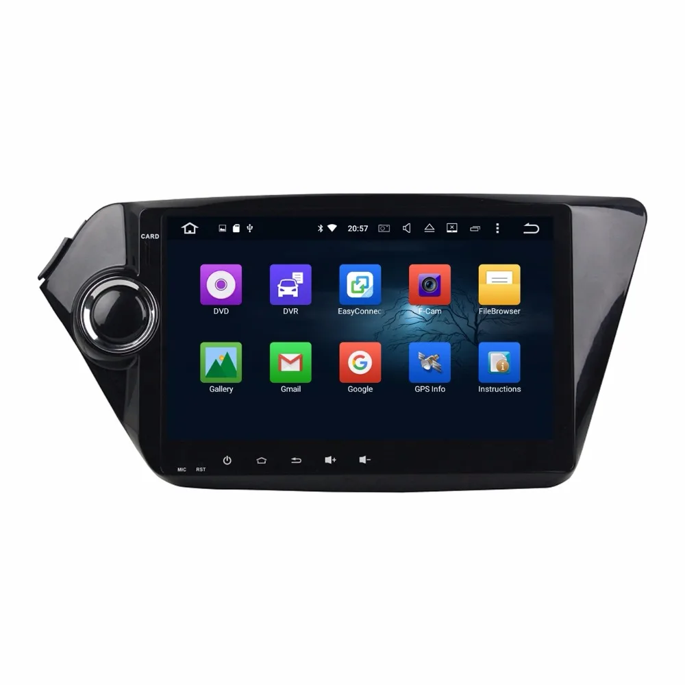 Sale 9" Quad core 1024*600 HD screen Android 9.0 Car GPS radio Navigation for Kia K2 Rio (Russia) 2012-2016 with 4G/wifi,DVR,OBD 2