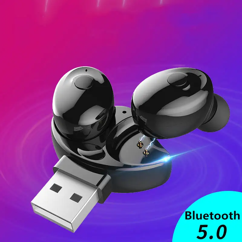 AZTMS XG17 TWS USB Car charger Bluetooth earphone in ear wireless earbuds subwoofer waterproof headset with microphone for phone