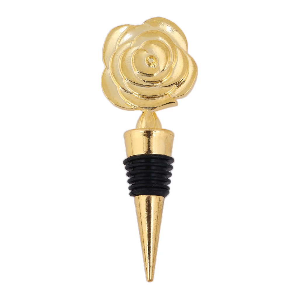 

Elegant Rose Flower Champagne Red Wine Bottle Stopper Vacuum Sealed Twist Valentine'S Wedding Favors Gift Drop Ship JUL3