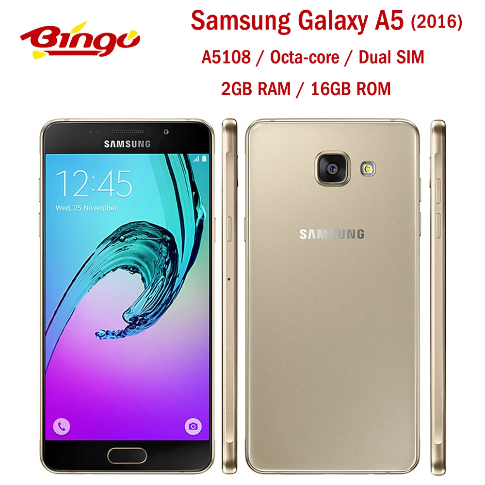 Samsung Galaxy A5(2016) A5108 Оригинальный разблокированный 4G LTE две Sim карты Android мобильный