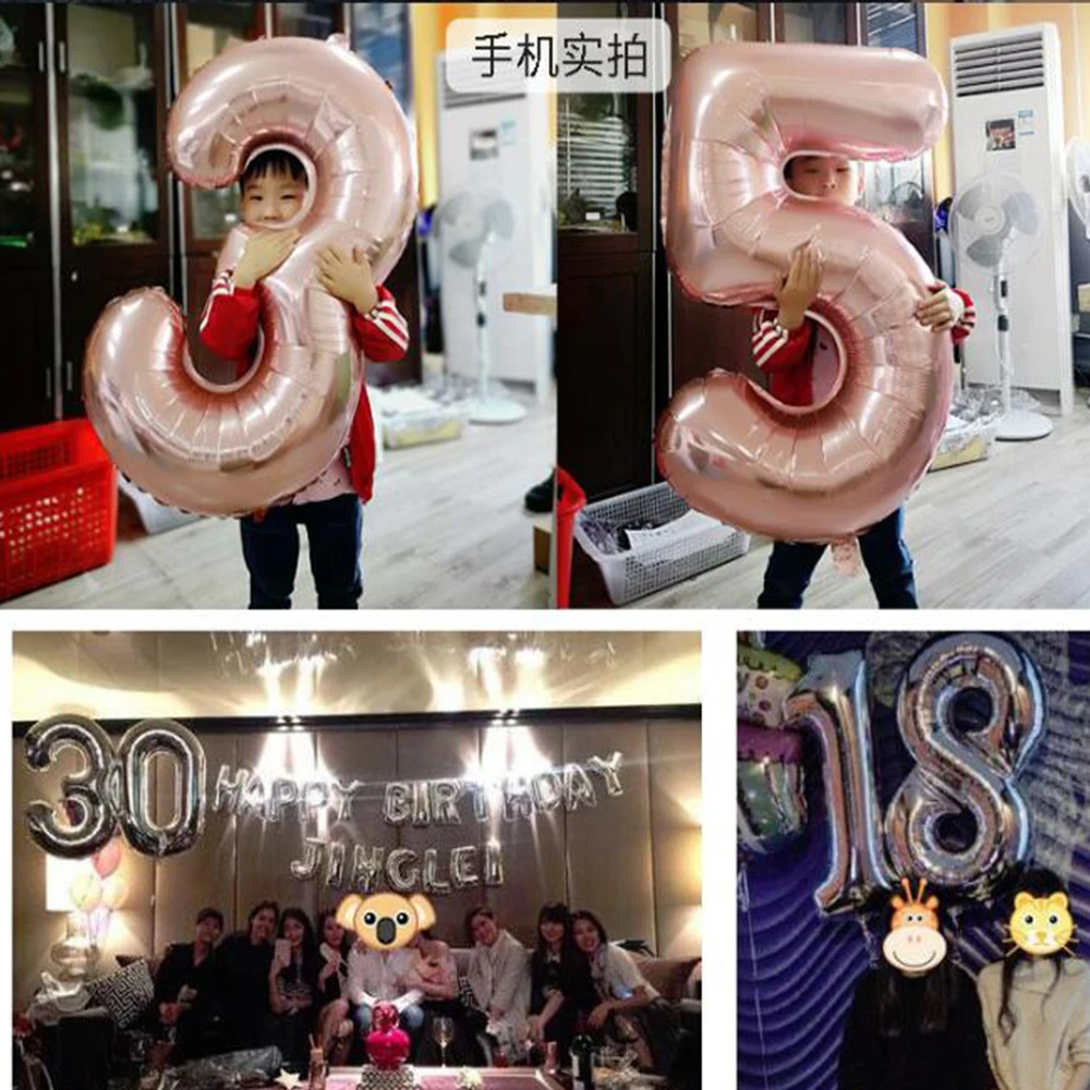 15 шт. баннерные шары из алюминиевой фольги с цифрами 18, 21, 30, 40, 50, 60 лет, воздушные шары с днем рождения, вечерние, юбилейные, украшения для взрослых