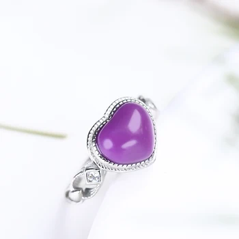

Natural Princess Gemstones Birthstone Halo Solitaire Wedding Engagement Rings for Women Girls S925 Silver